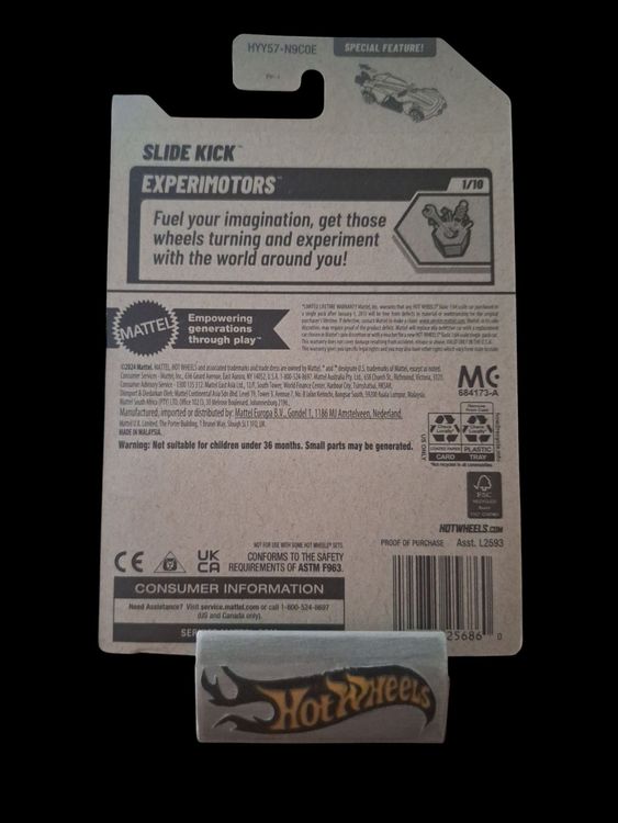 Hot Wheels Experimotors 2025 Slide Kick 1/10 L