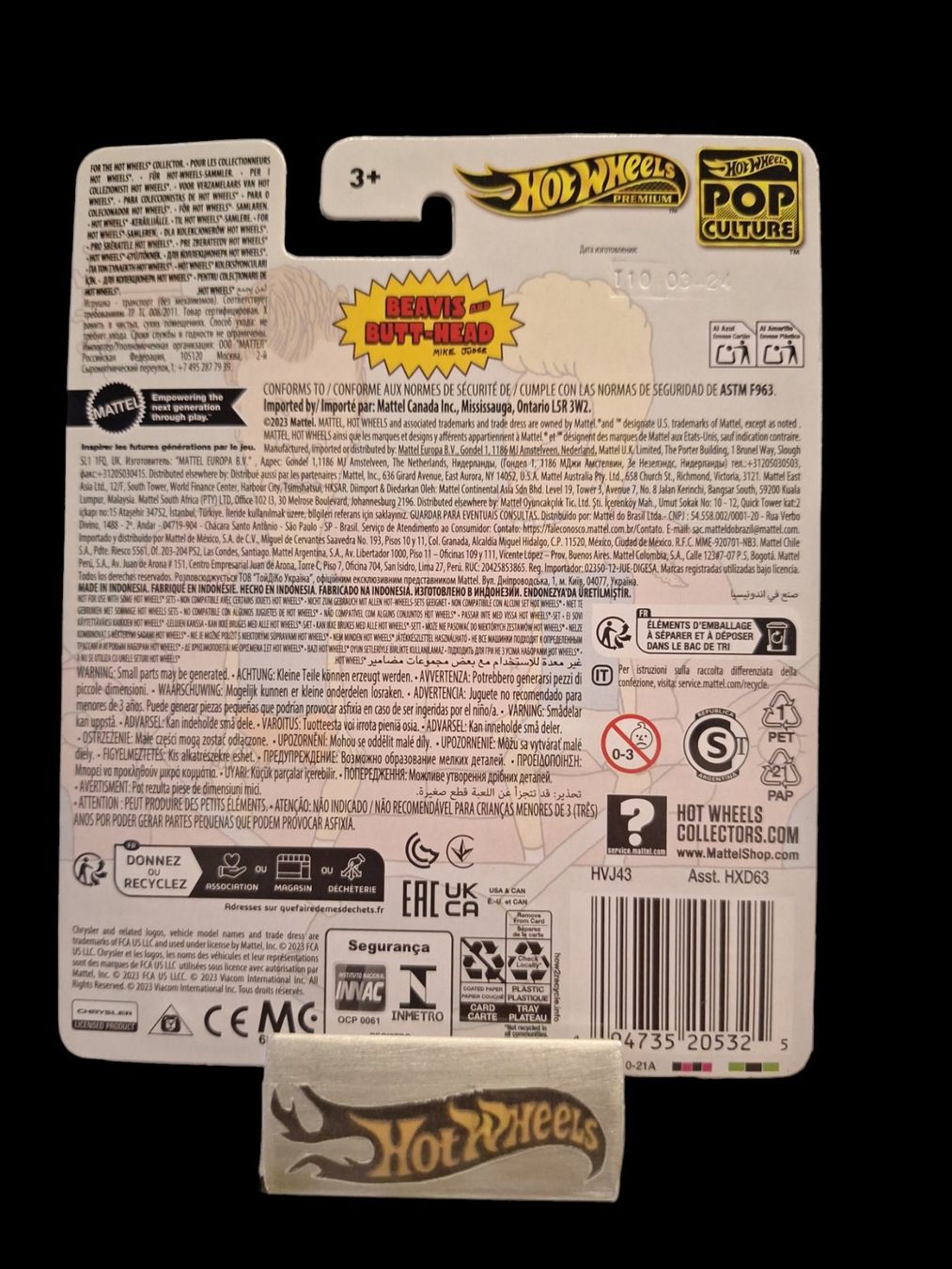 Hot Wheels Premium 2024 Beavis and Butt-Head 77 Packin Pacer
