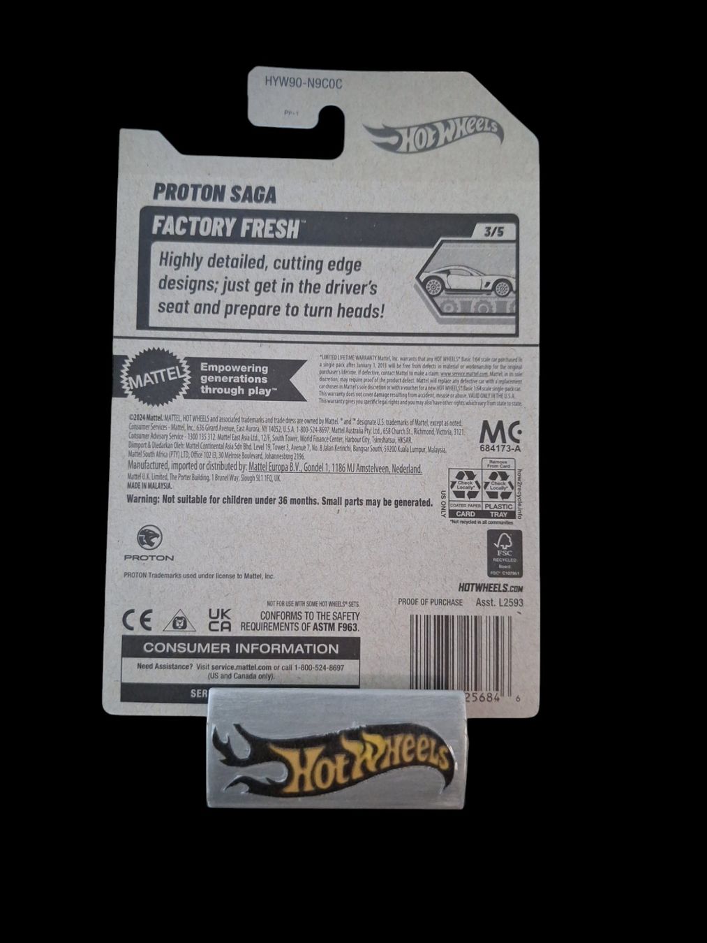 Hot Wheels Factory Fresh 2025 Proton Saga 3/5 L