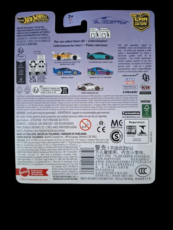 Komplettes Set Hot Wheels Premium Silhouettes 2025