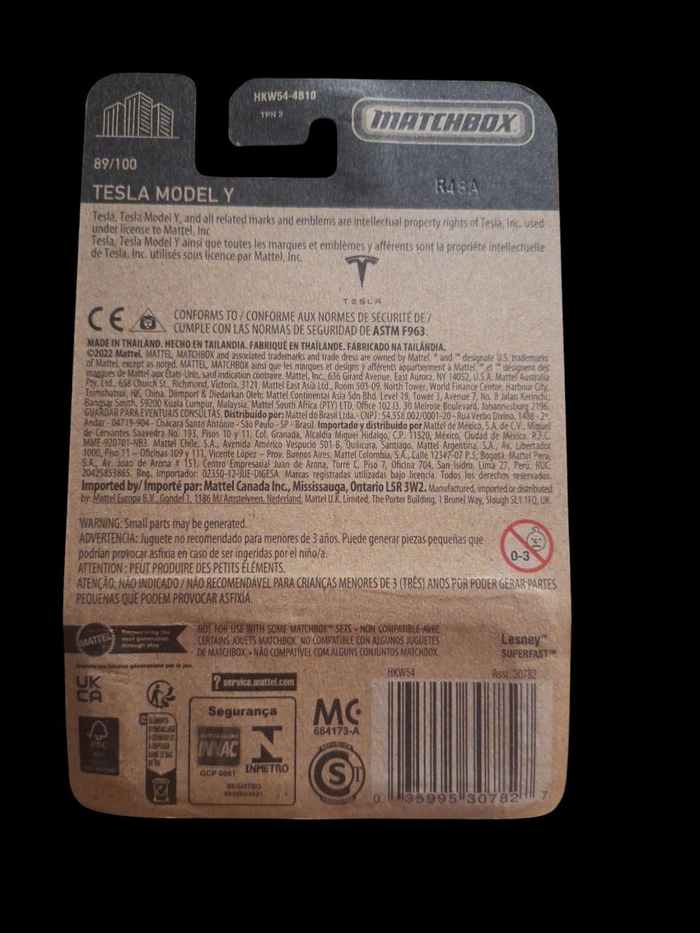 Matchbox 2023 Tesla Model Y 89/100 L