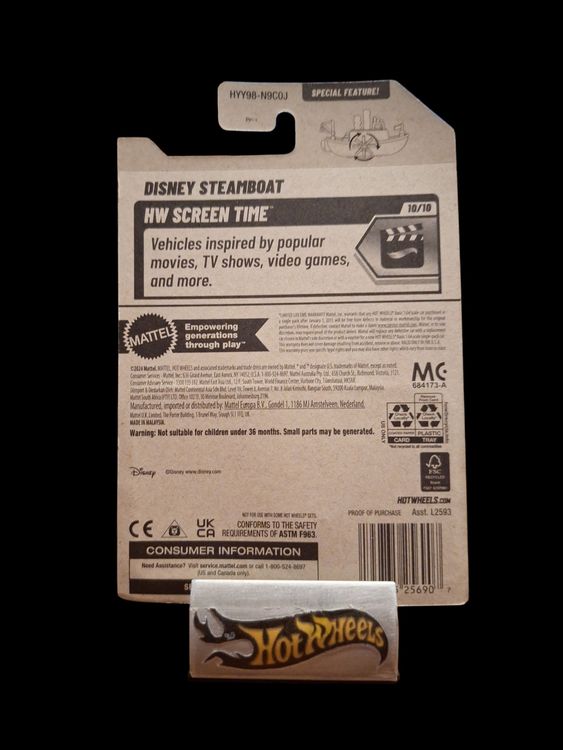 Hot Wheels HW Screen Time 2025 Disney Steamboat 10/10 L