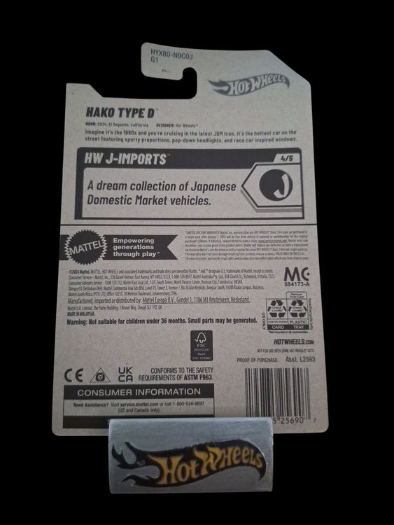 Hot Wheels HW J-Imports 2025 Hako Type D 4/5 L