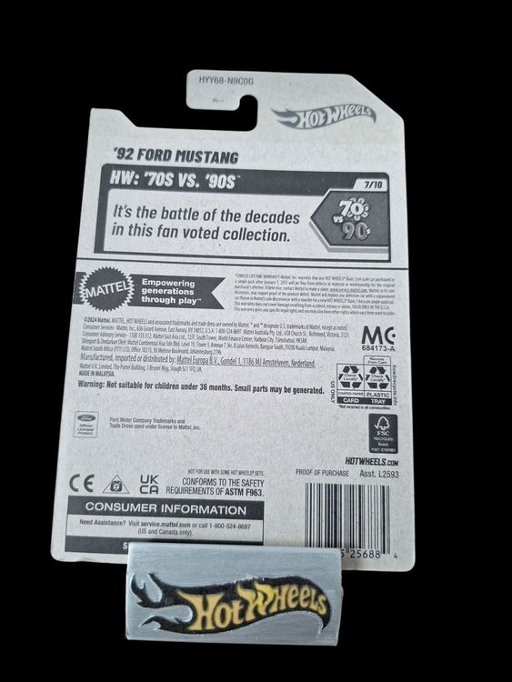 Hot Wheels HW: 70s vs. 90s 2025 92 Ford Mustang 7/10 L