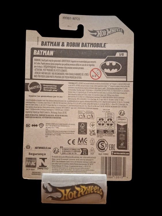 Hot Wheels Batman 2025 Batman & Robin Batmobile 1/5 L