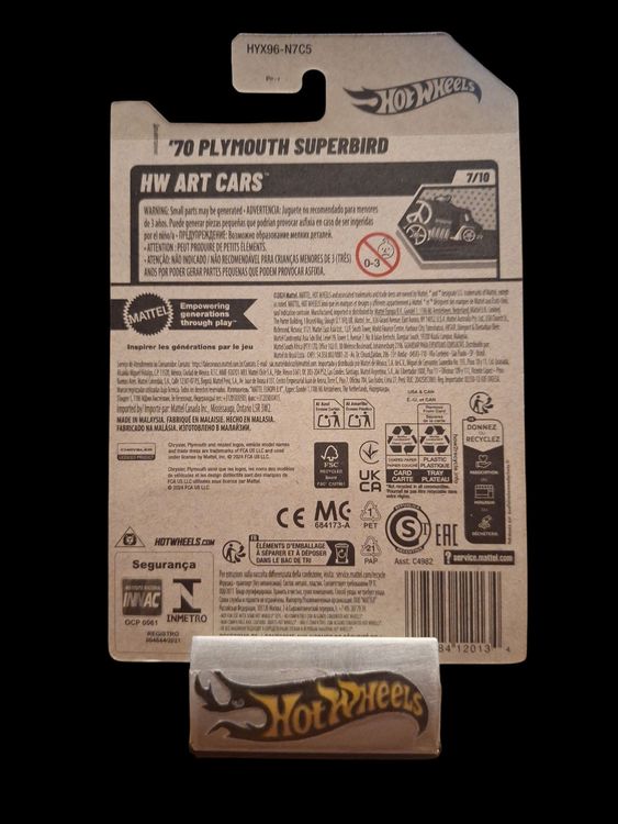 Hot Wheels HW Art Cars 2025 70 Plymouth Superbird 7/10 L