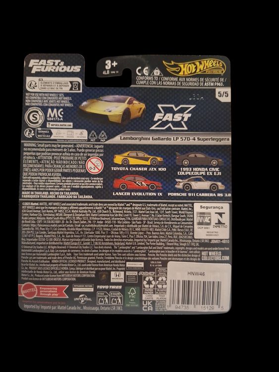 HW Premium Fast and Furious 2025 Mix 4 Lamborghini Gallardo LP 570-4 Superleggera 5/5
