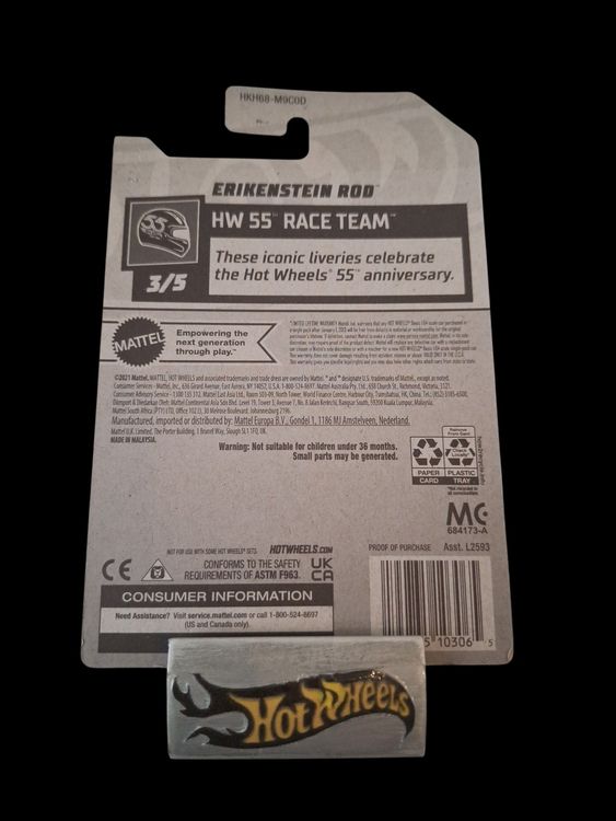 *SALE* Hot Wheels HW 55 Race Team 2023 Erikenstein Rod 3/5 L