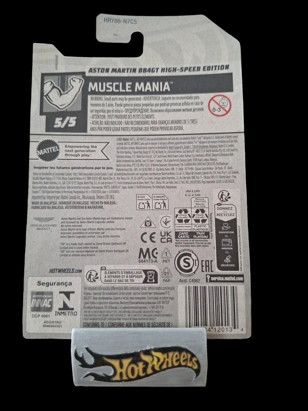 Hot Wheels Muscle Mania 2024 Aston Martin DB4GT High-Speed Edition 5/5 L