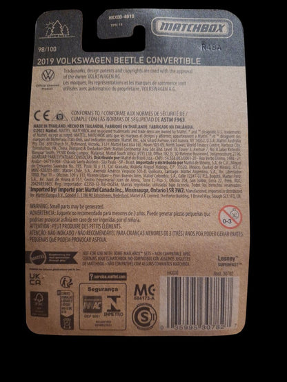 Matchbox 2023 2019 Volkswagen Beetle Convertible 98/100 L