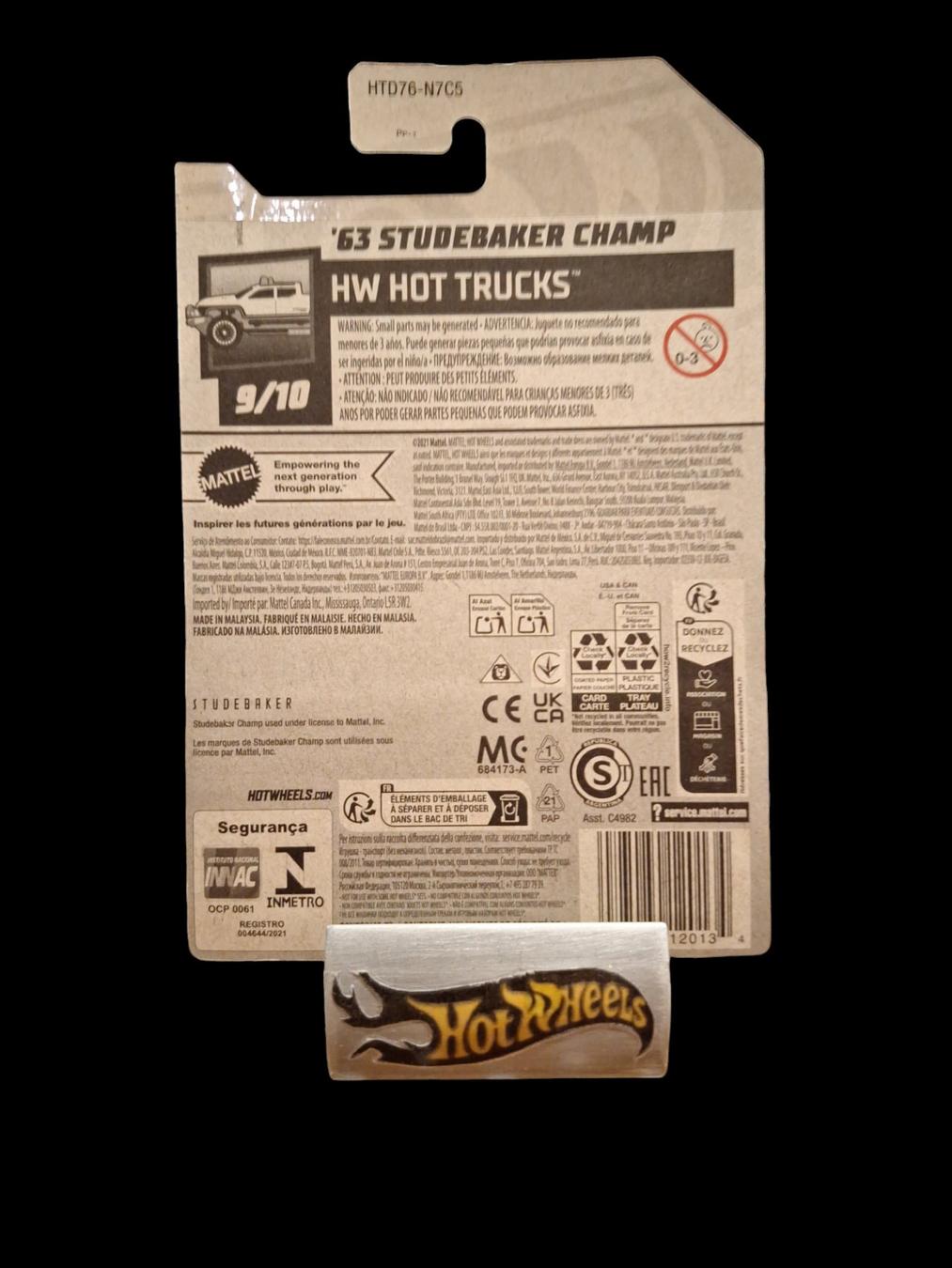 Hot Wheels HW Hot Trucks 2024 63 Studebaker Champs 9/10 L