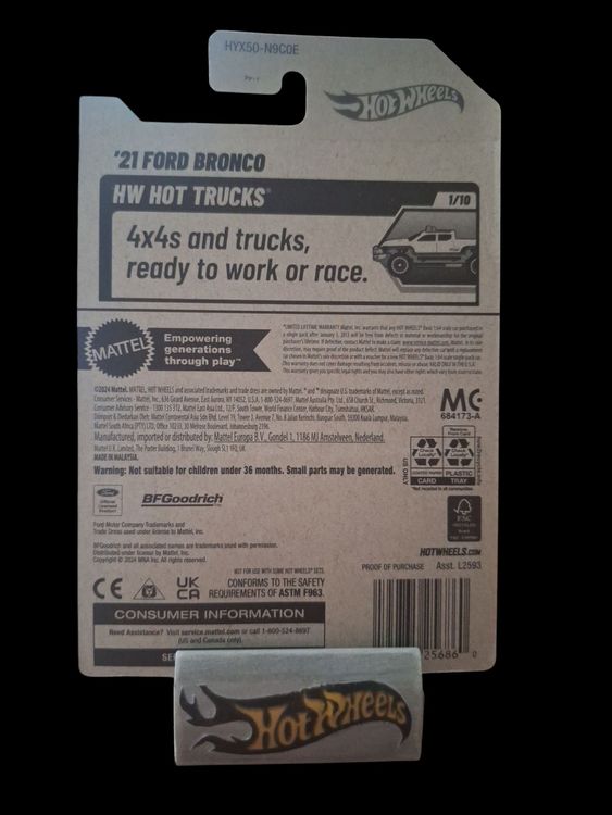 Hot Wheels HW Hot Trucks 2025 21 Ford Bronco 1/10 L
