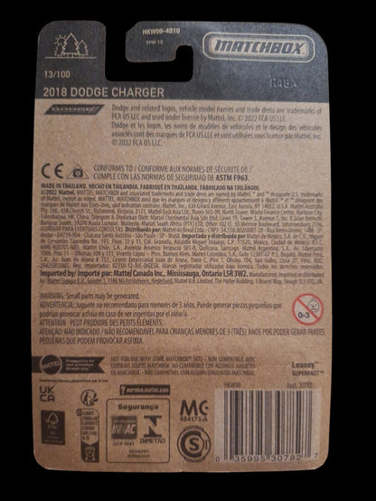Matchbox 2023 2018 Dodge Charger 13/100 L