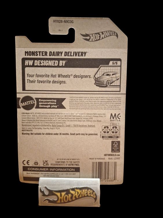 Hot Wheels HW Designed By 2025 Monster Dairy Delivery 5/5 L
