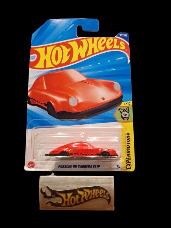 Hot Wheels Experimotors 2025 Porsche 911 Carrera Clip 6/10 L