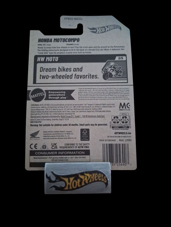 Hot Wheels HW Moto 2025 Honda Motocompo 3/5 L