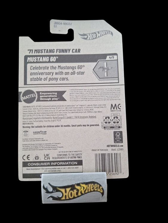HW Mustang 60 2025 71 Mustang Funny Car 4/5 L