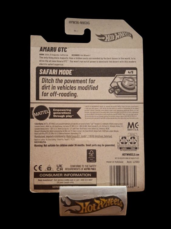 Hot Wheels Safari Mode 2025 Amaru GTC 4/5 L