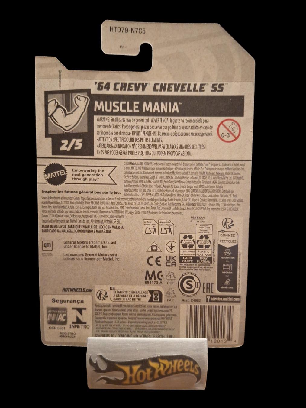 Hot Wheels Muscle Mania 2024 64 Chevy Chevelle SS 2/5 L