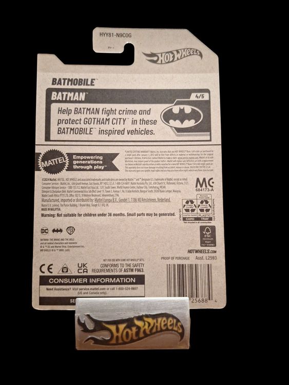 Hot Wheels Batman 2025 Batmobile 4/5 L