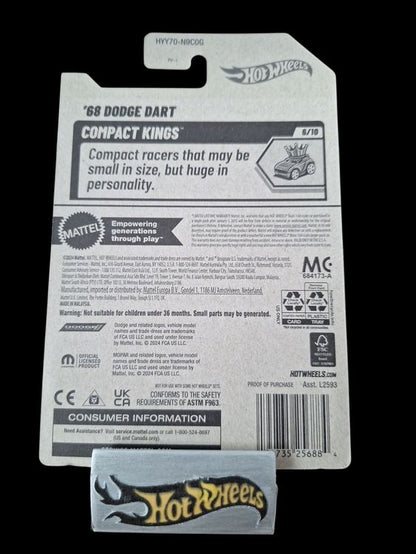 Hot Wheels Compact Kings 2025 68 Dodge Dart 6/10 L