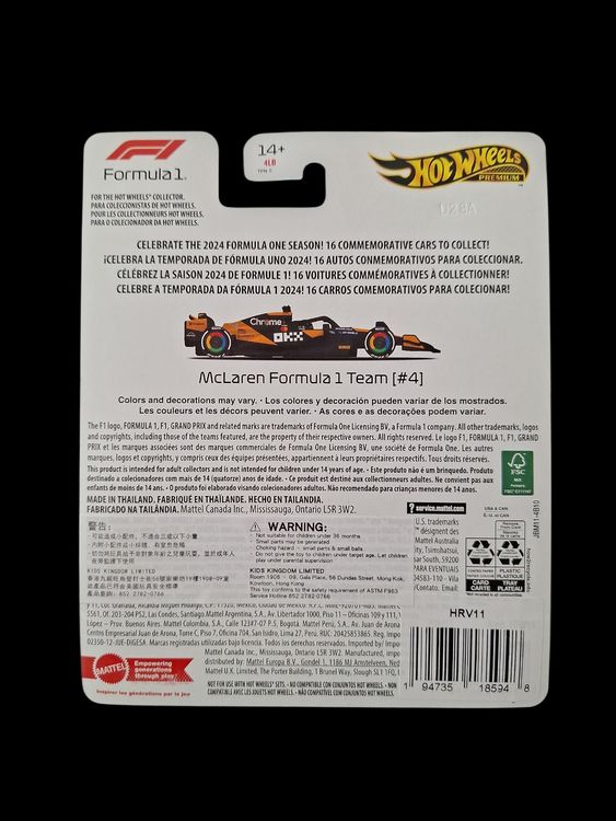HW Premium Formula 1 2024 McLaren Formula 1 Team (#4)