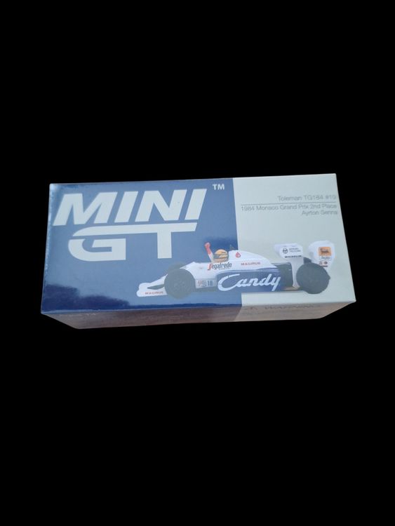 Mini GT #1118 Toleman TG184 #19 1984 Monaco Grand Prix 2nd Place Ayrton Senna